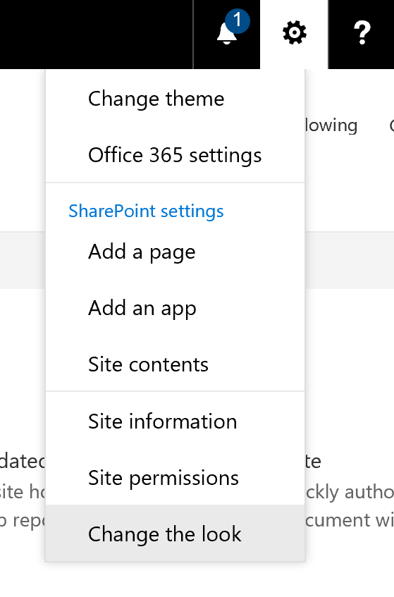 Office 365 Group - How to change theme