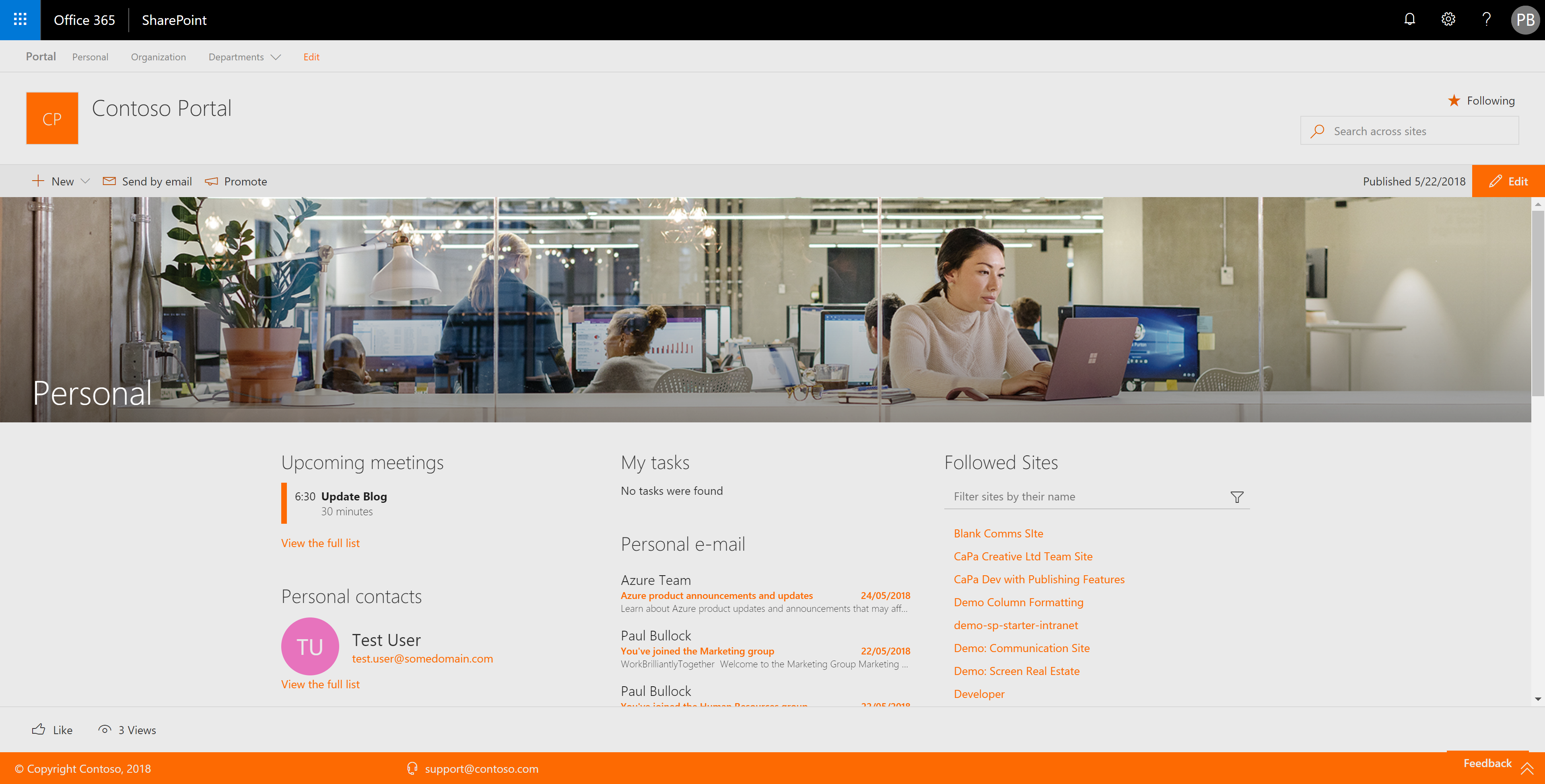 Working Personal Page