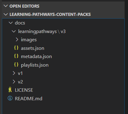Content Pack initial setup structure