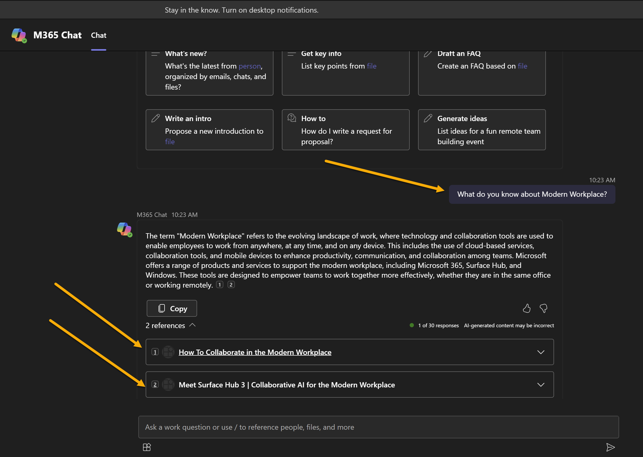Microsoft Graph Connectors - M365 Chat