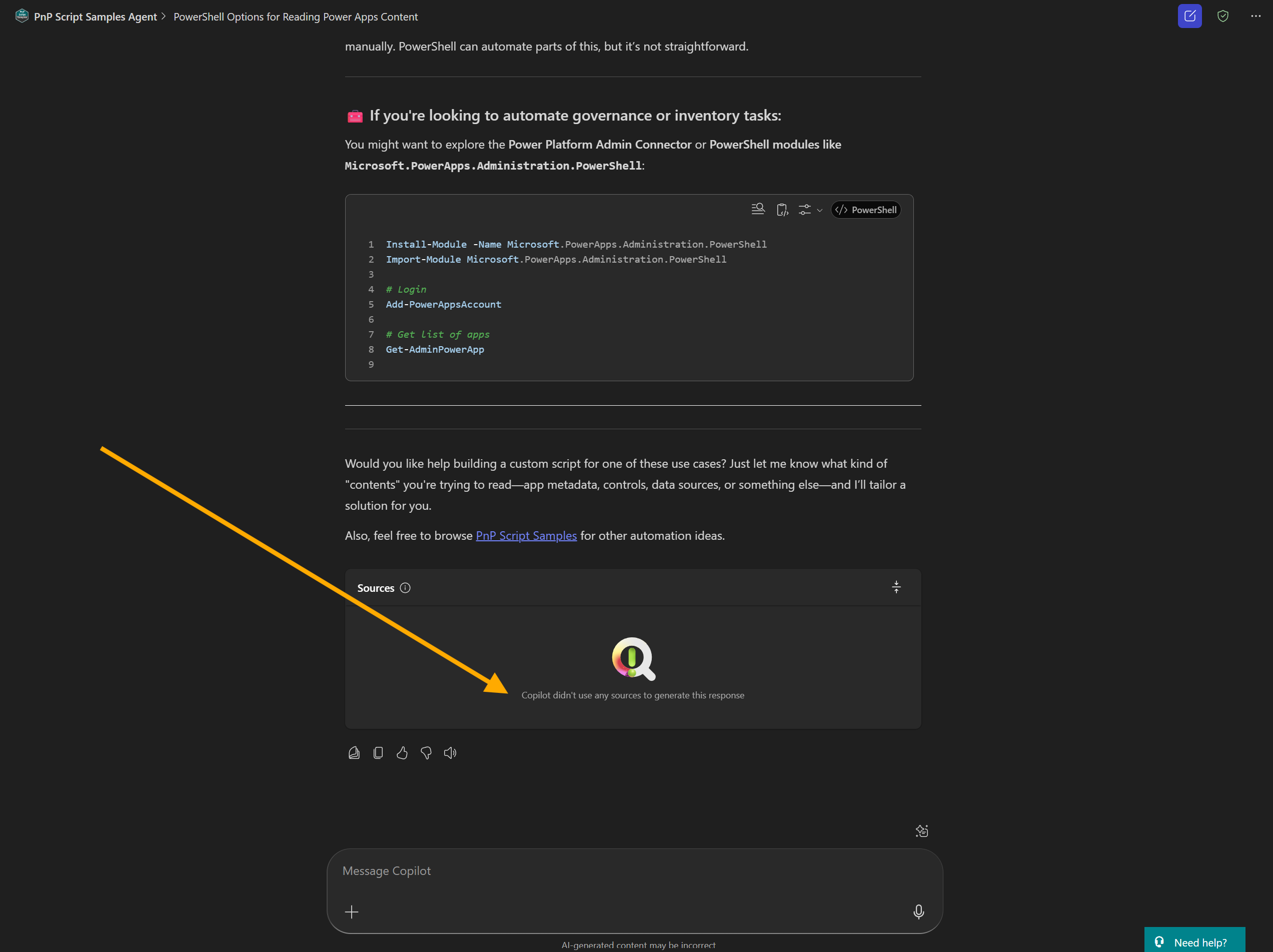 Using Domain Knowledge Bottom of Response