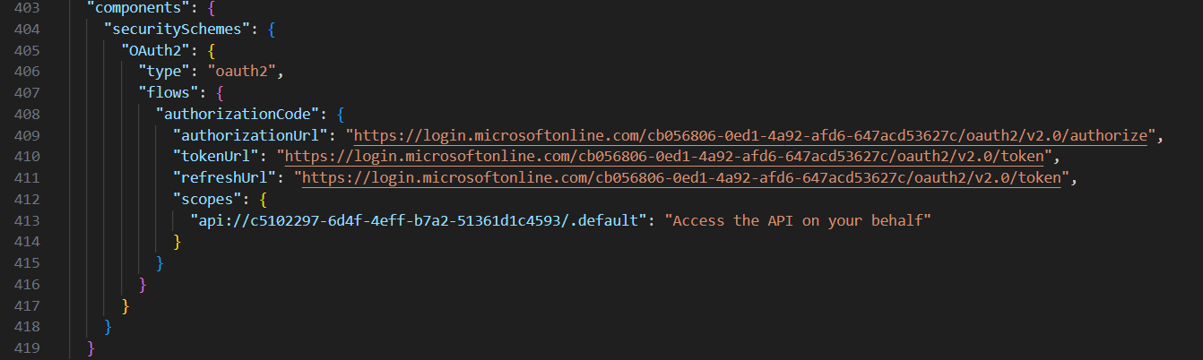 images of the Entra ID App Settings