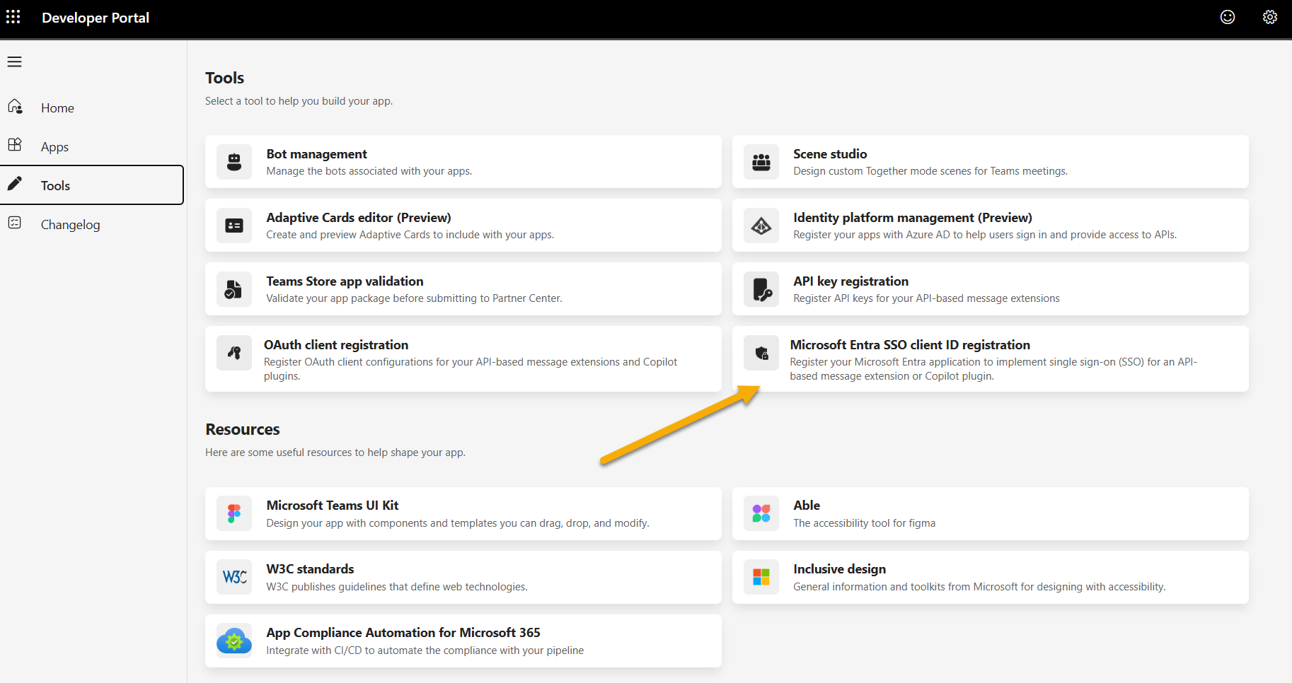 images of the Teams SSO App Settings