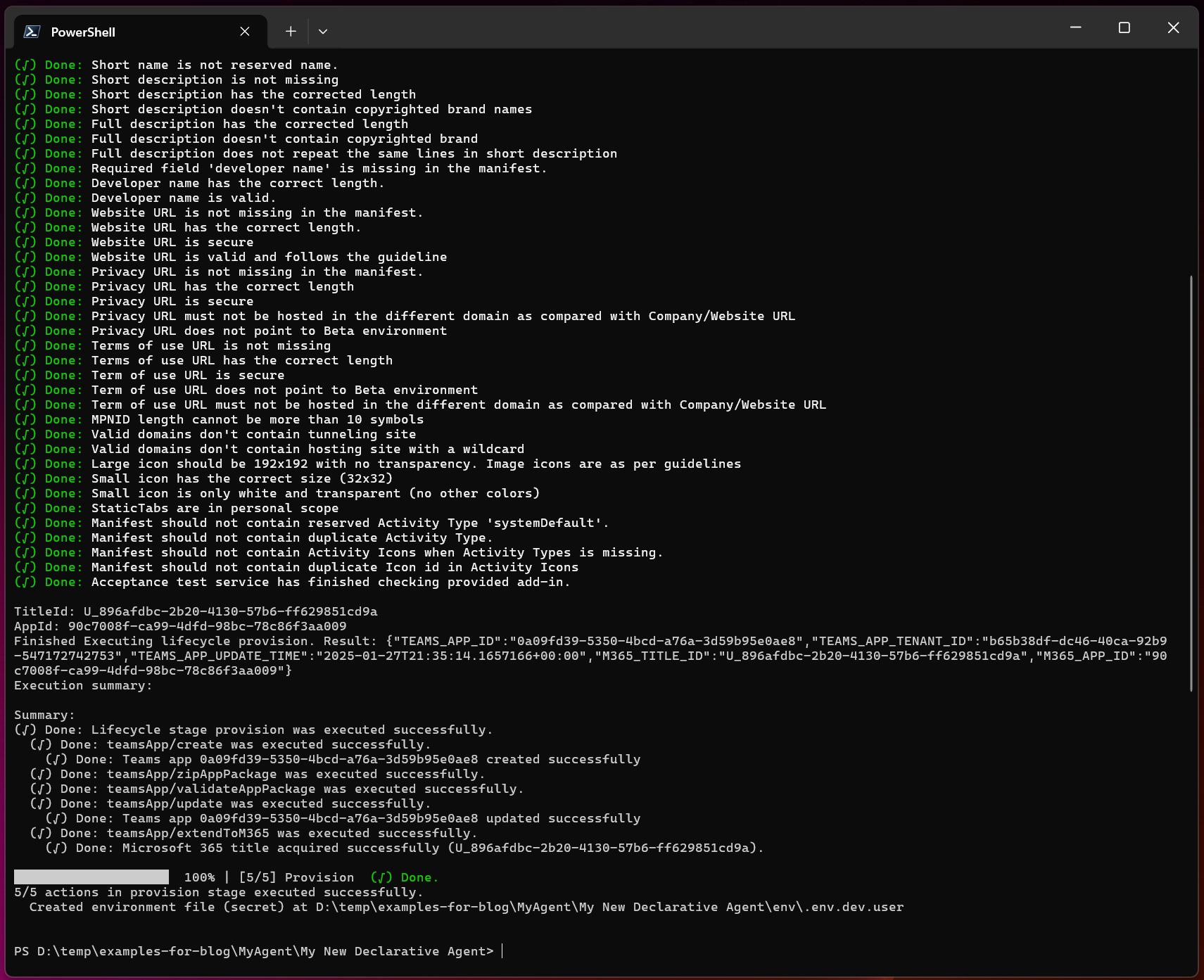 Deploying the agent to Microsoft 365