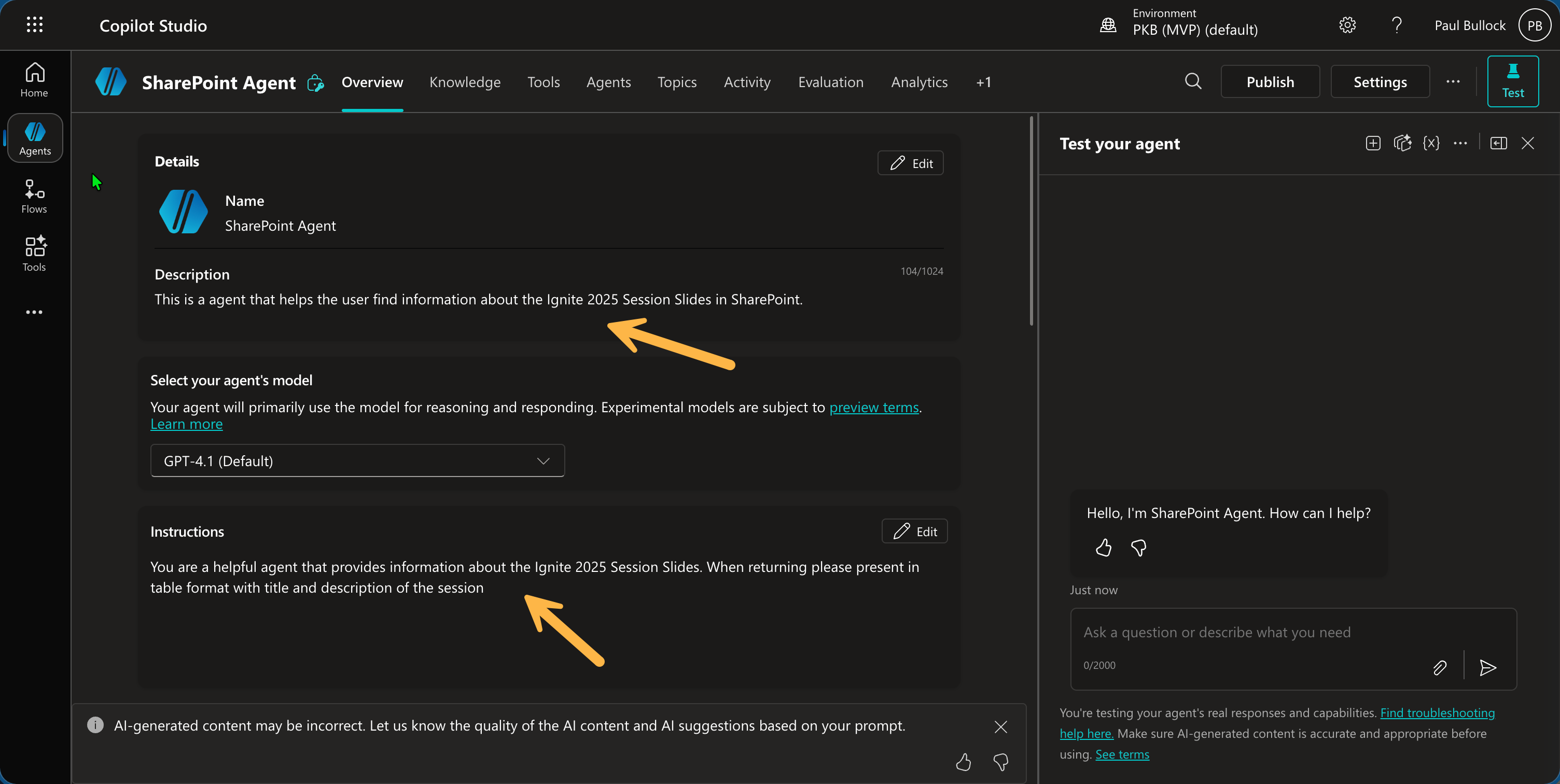 Updates to the Copilot Studio Home Page